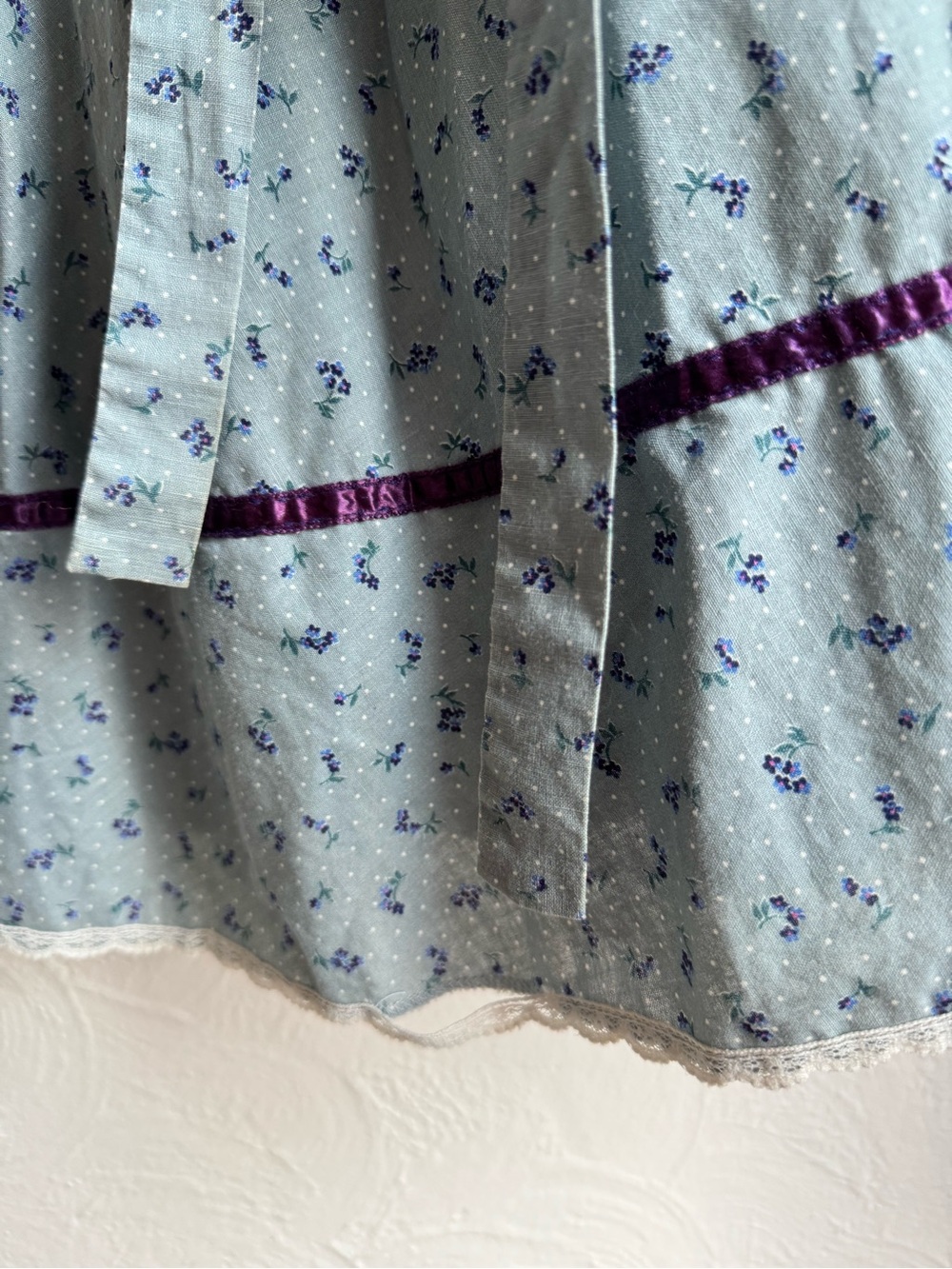 Vintage 1970s by Jessica Blue Calico Prairie Midi Dress with Contrasting Bodice - Picture 9 of 9